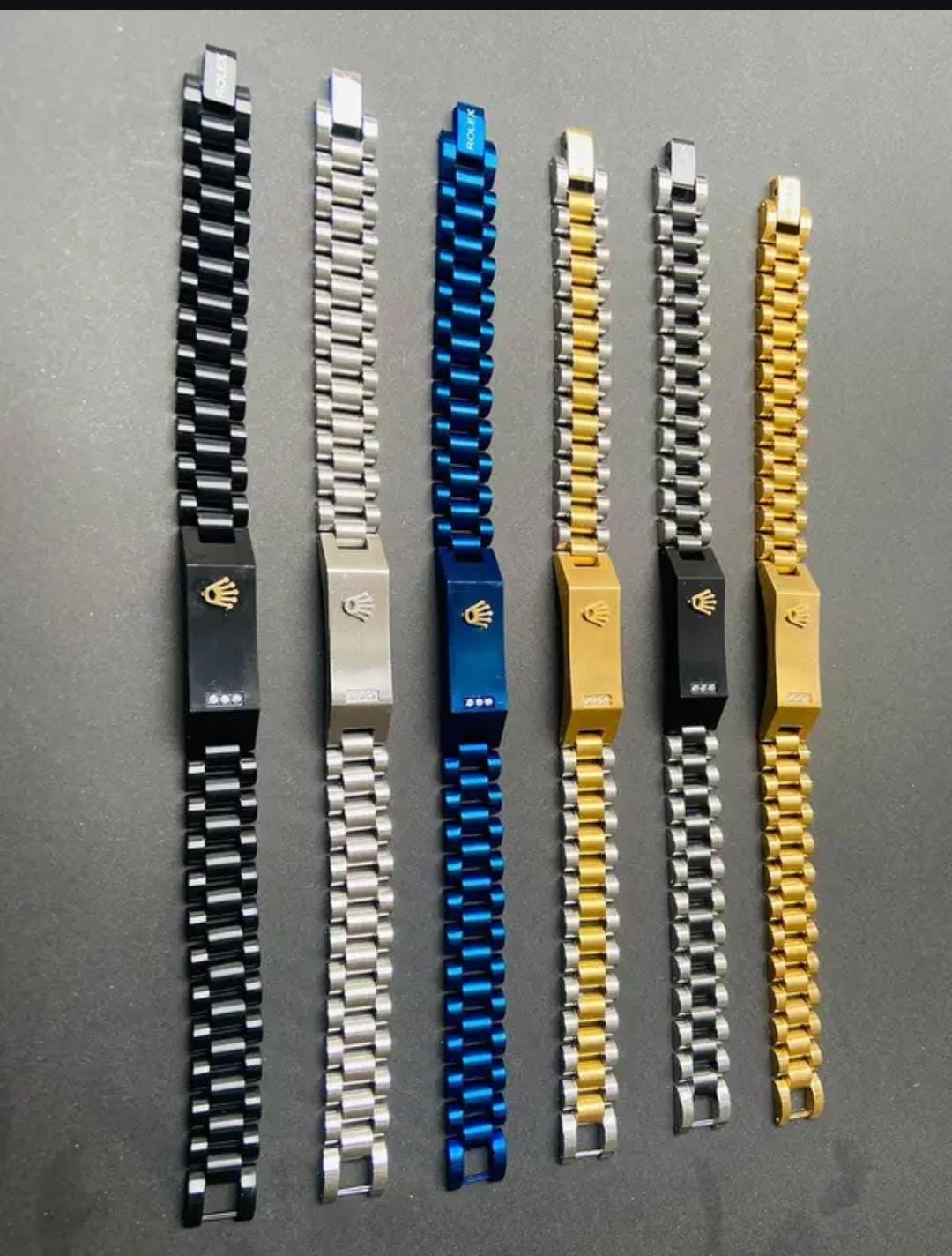 Rolex-Style Stainless Steel Men's Bracelet