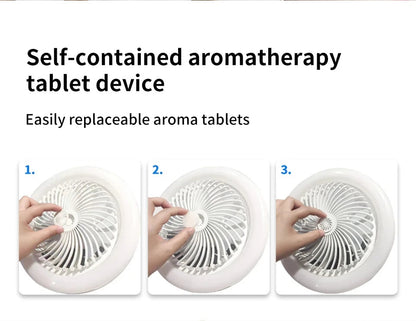 30W Remote Control Ceiling Fan Lamp Infinitely Dimmable E27 Base Noise Mute 3-Speed Wind Speed Adjustment LED Light 85-265V