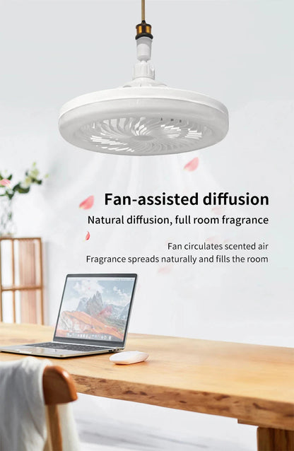 30W Remote Control Ceiling Fan Lamp Infinitely Dimmable E27 Base Noise Mute 3-Speed Wind Speed Adjustment LED Light 85-265V