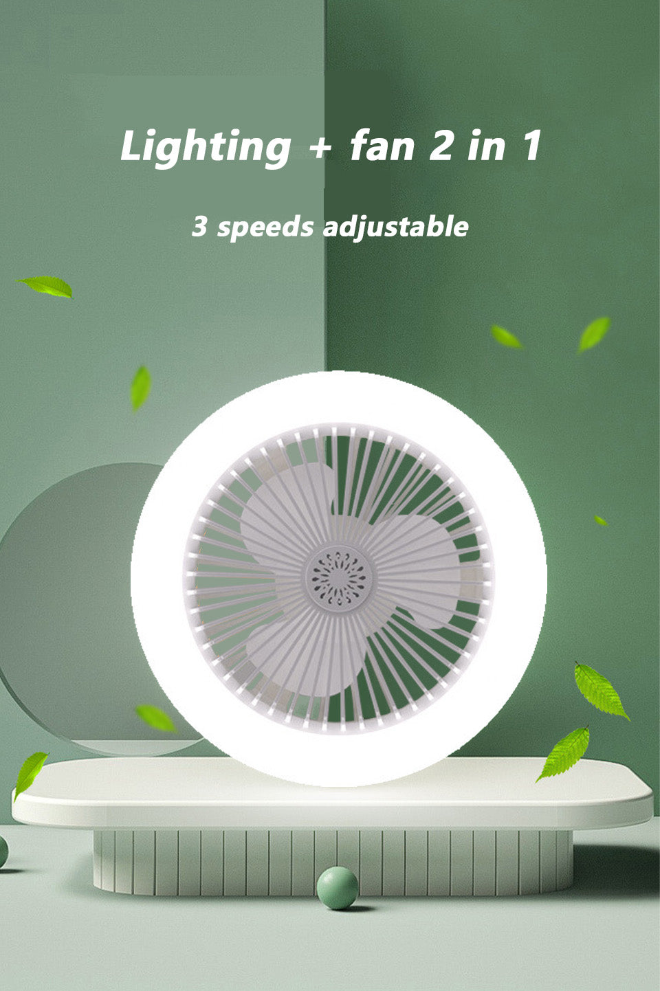 30W Remote Control Ceiling Fan Lamp Infinitely Dimmable E27 Base Noise Mute 3-Speed Wind Speed Adjustment LED Light 85-265V