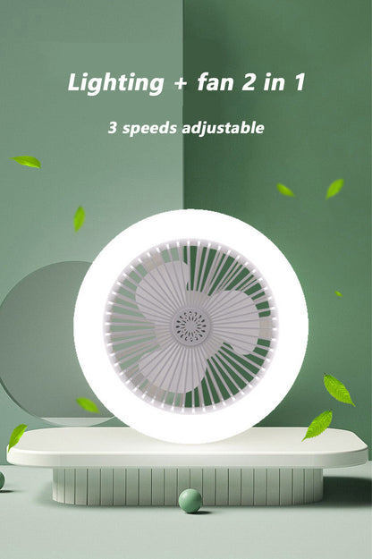 30W Remote Control Ceiling Fan Lamp Infinitely Dimmable E27 Base Noise Mute 3-Speed Wind Speed Adjustment LED Light 85-265V
