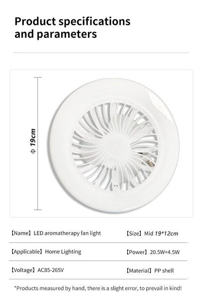 30W Remote Control Ceiling Fan Lamp Infinitely Dimmable E27 Base Noise Mute 3-Speed Wind Speed Adjustment LED Light 85-265V