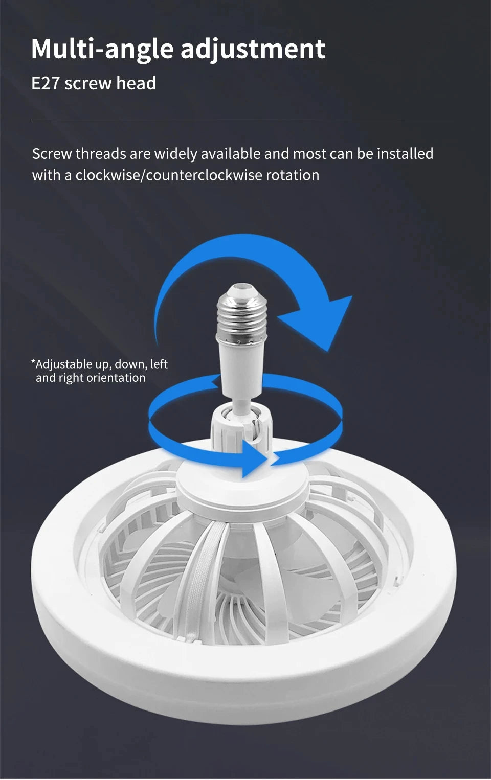 30W Remote Control Ceiling Fan Lamp Infinitely Dimmable E27 Base Noise Mute 3-Speed Wind Speed Adjustment LED Light 85-265V