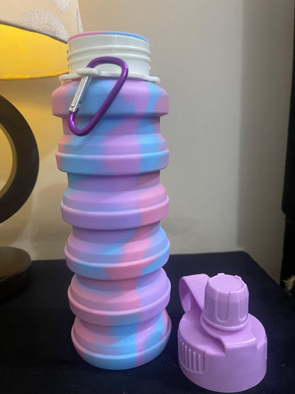 Eco-friendly Silicon portable foldable water bottle 500ML