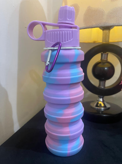 Eco-friendly Silicon portable foldable water bottle 500ML