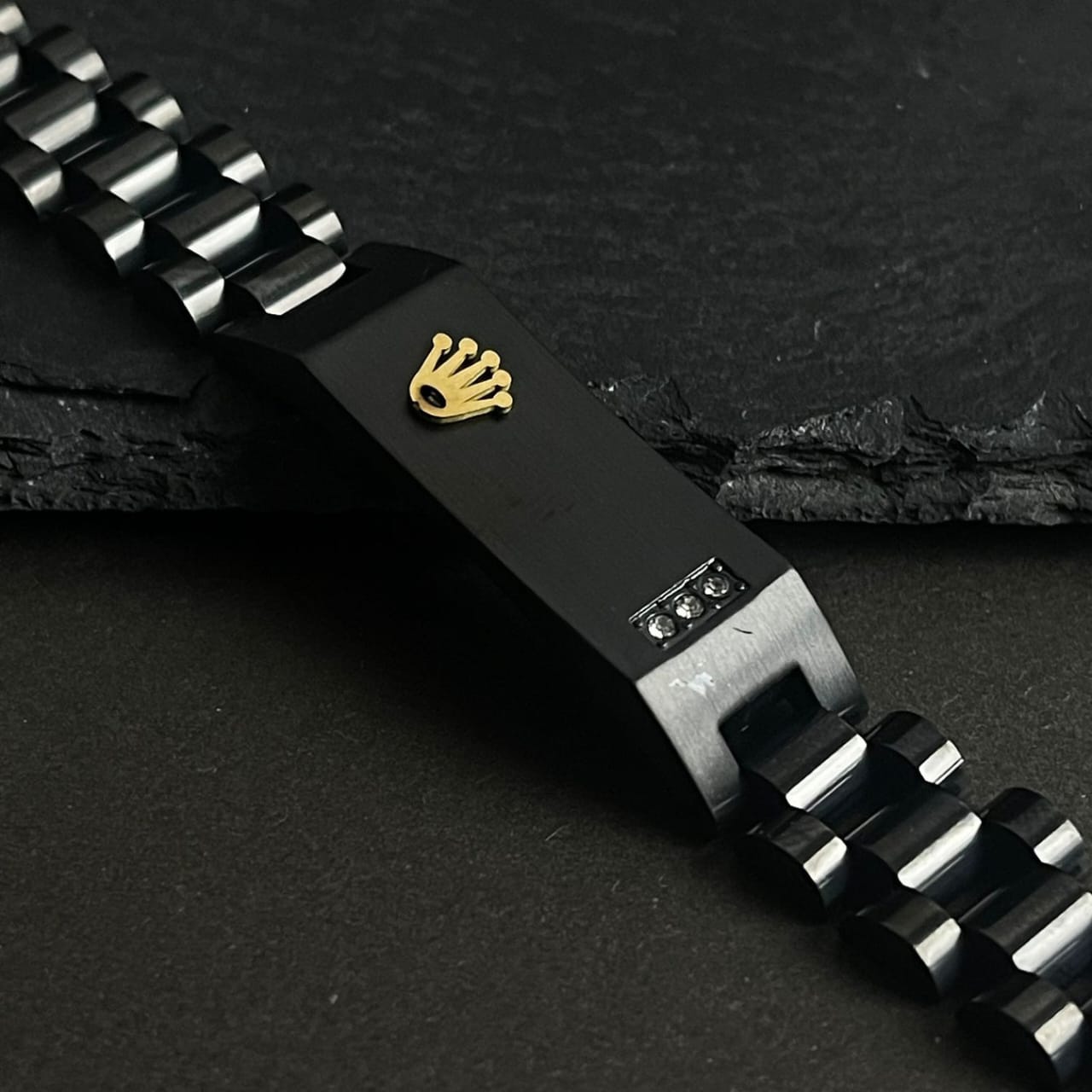 Rolex-Style Stainless Steel Men's Bracelet