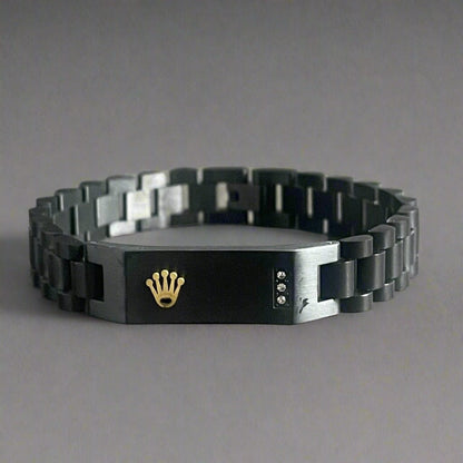 Rolex-Style Stainless Steel Men's Bracelet