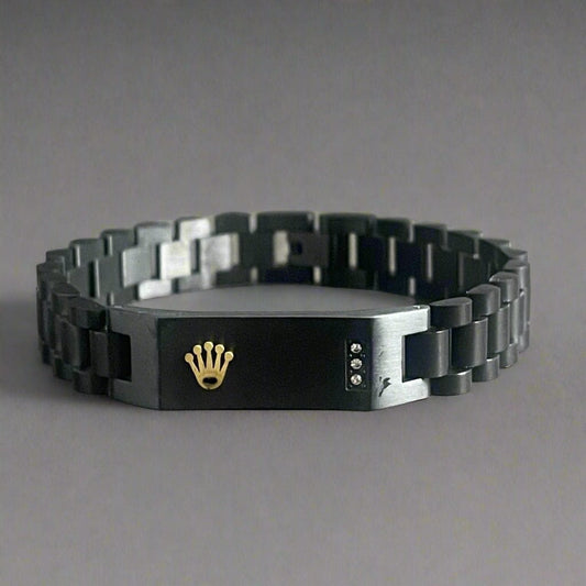Rolex-Style Stainless Steel Men's Bracelet