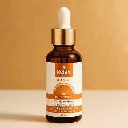Relax UK Vitamin C Face Serum 30ml glow & balancing Skin Tone, Reducing Skin Aging