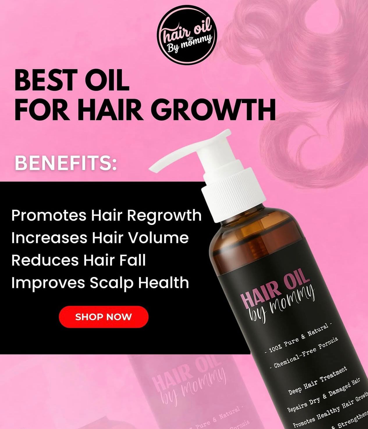 Hair Oil By Mommy-Hair Strengthening Oil – Faster Growth, Less Hair Fall”